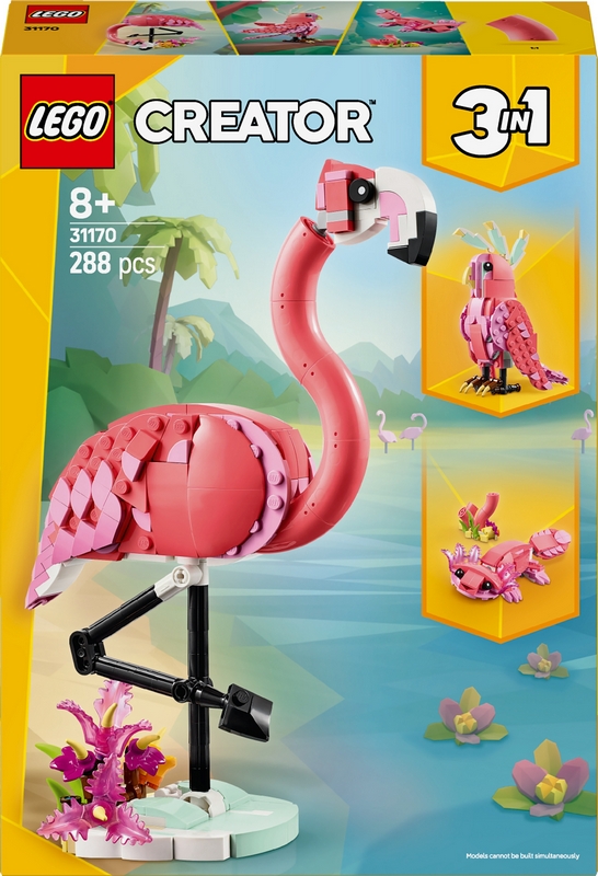 LEGO Creator 3v1 31170 Divoké zvieratá: Ružový plameniak